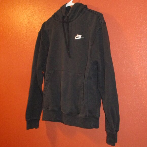 Nike Vintage White Tag Woman Small Petite Black White Swoosh Pullover Hoodie - Picture 5 of 9